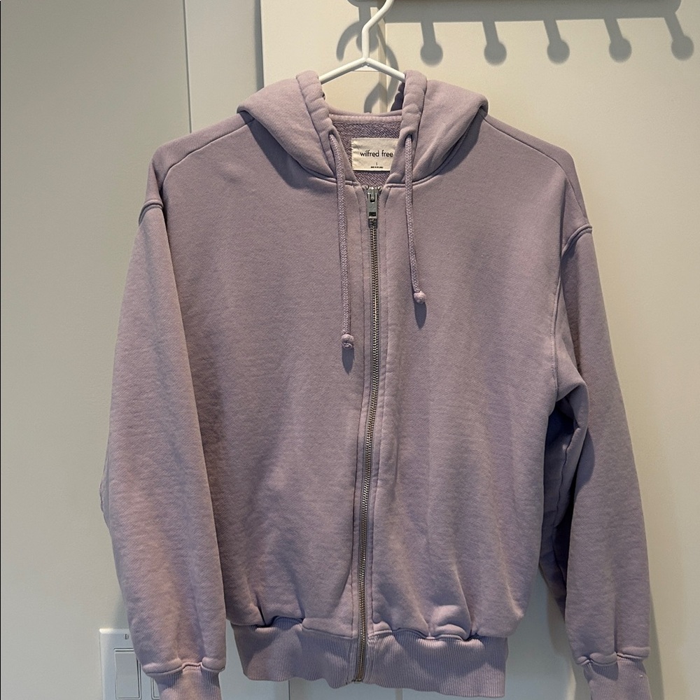 Wilfred Free Purple Zip-Up Hoodie